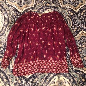 Long sleeve floral top
